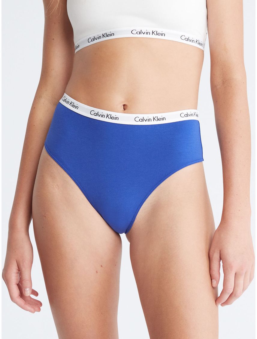 Tanga De Cintura Alta Carrusel Mujer Azul Calvin K Klein
