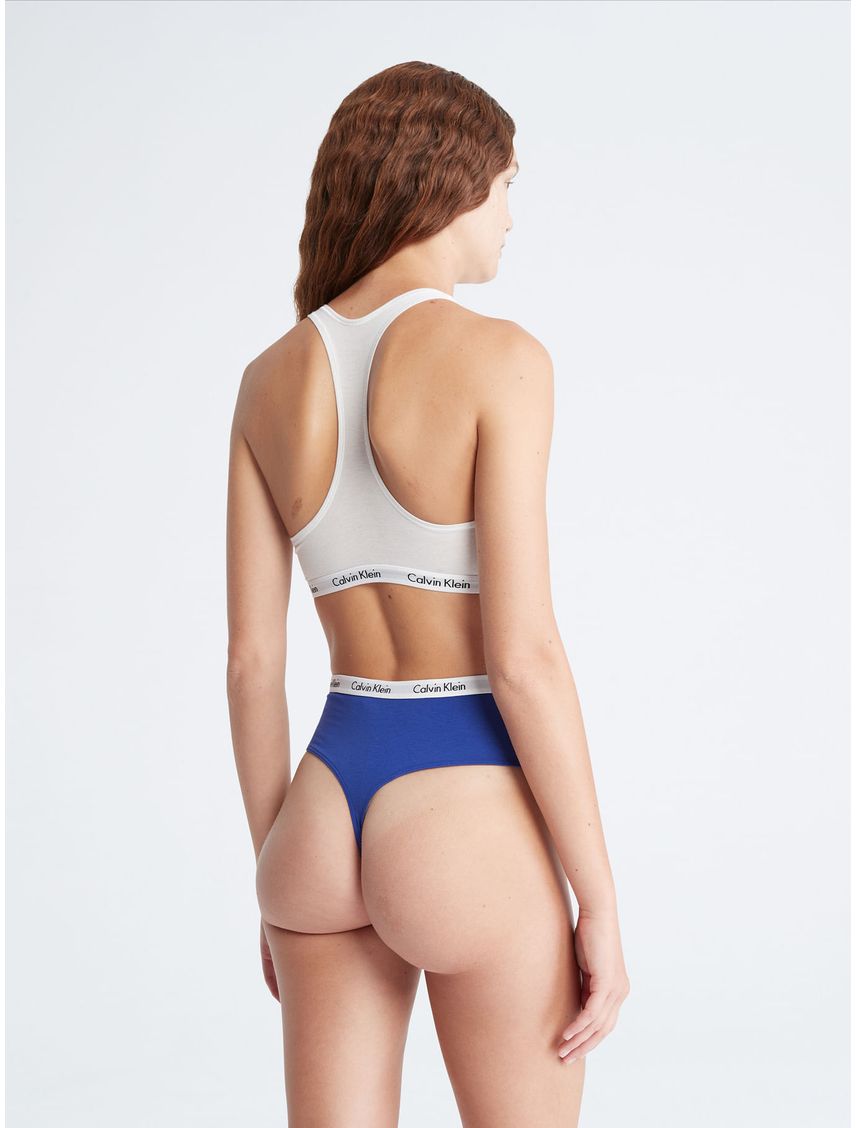 Tanga De Cintura Alta Carrusel Mujer Azul Calvin K Klein