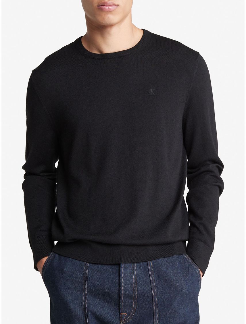 Saco Merino Con Cuello Redondo