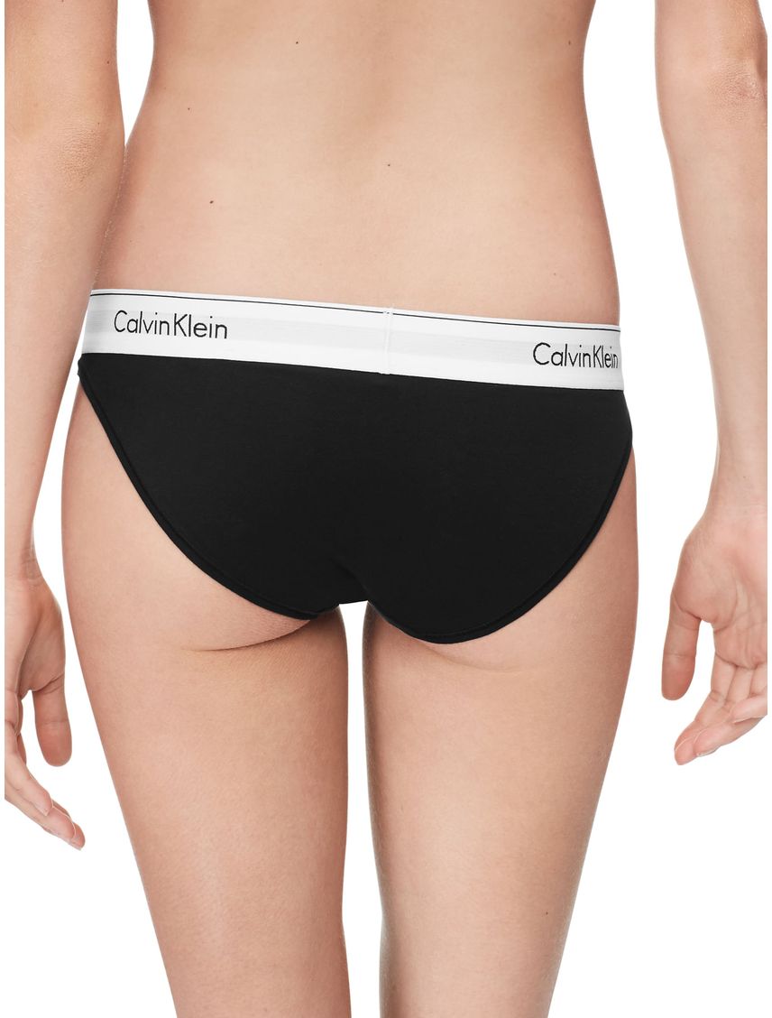 Panties bikini negro para mujer en algodón
