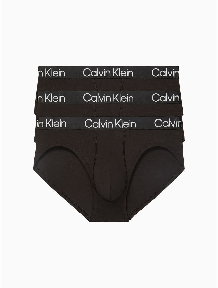 3 Pack De Hip Brief Negros Structure Cotton