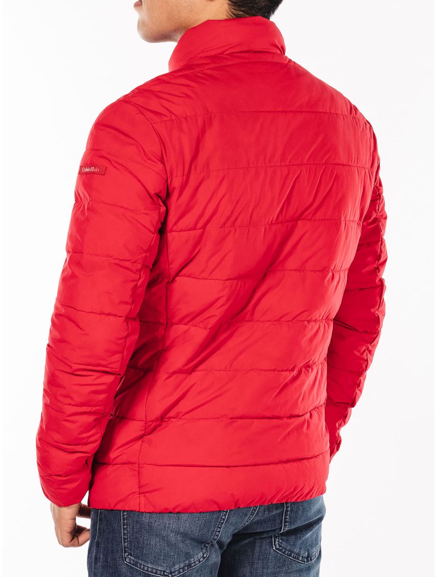 Chaqueta Rojo Manga Larga Con Cierre De Cremallera Homb