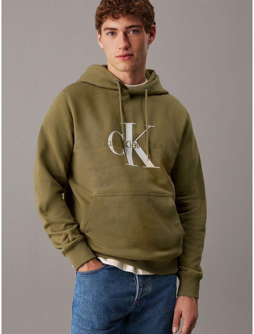 Buzo Verde De Gorro Con Monograma