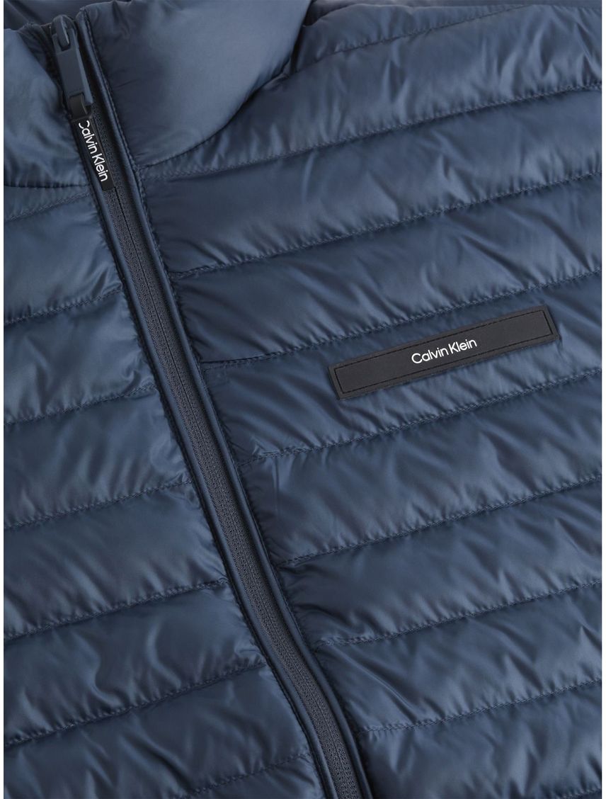 Chaqueta Azul Ligera Acolchada Para Hombre