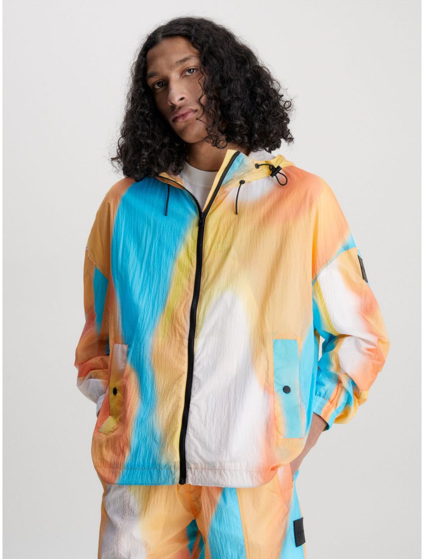 Chaqueta Cortavientos De Nailon Reciclado Para Hombre