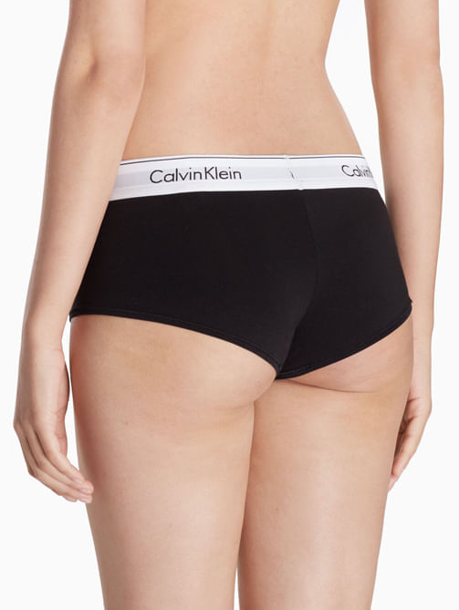 Pantie Negro Algodón Short Mujer Calvin Klein