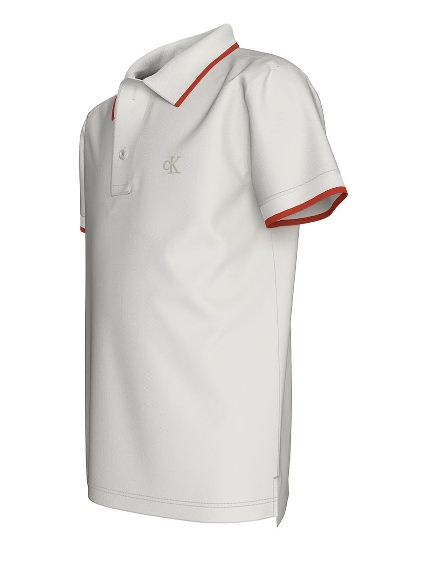 Polo Beige Con Detalle En Bordes Para Niño