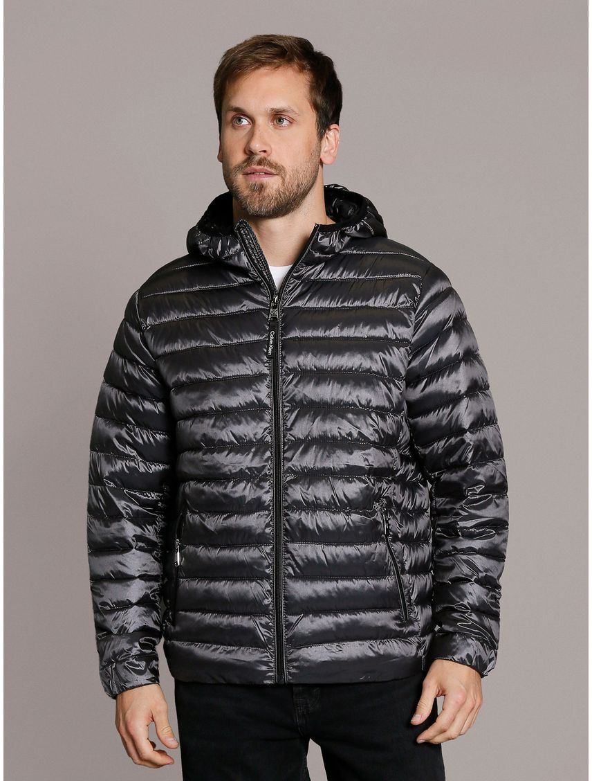 Chaqueta multicolor acolchaa con capota