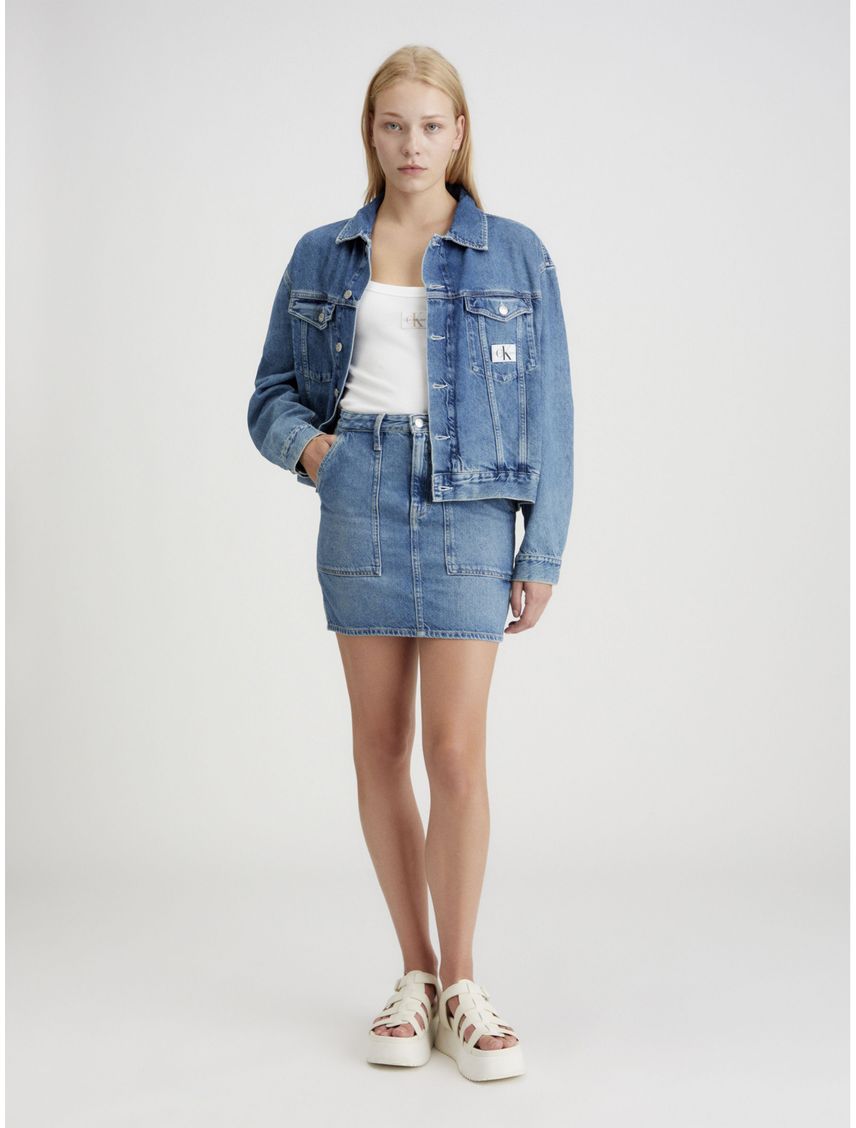 Chaqueta azul denim boxy