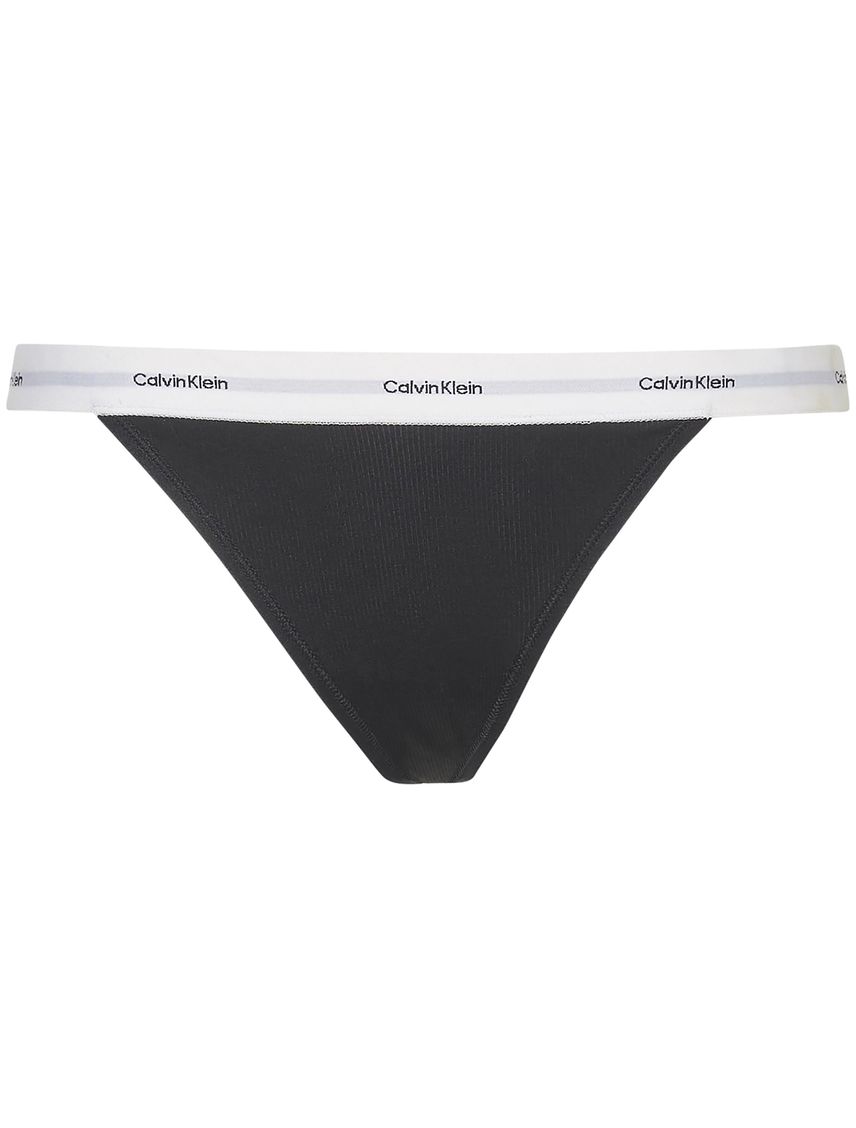 Tanga negra - Cotton Stretch Rib