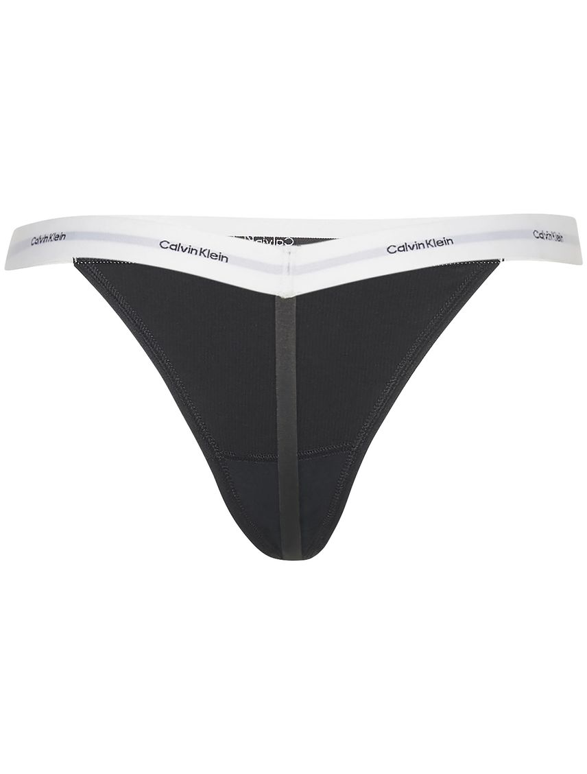 Tanga negra - Cotton Stretch Rib