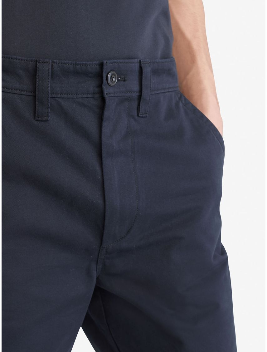 Bermuda Negra Corta De Dril Para Hombre