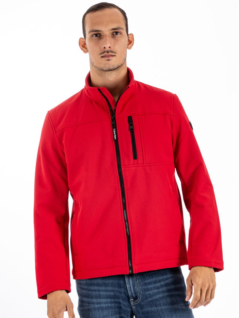 Rompe rojo viento suave con cremallera