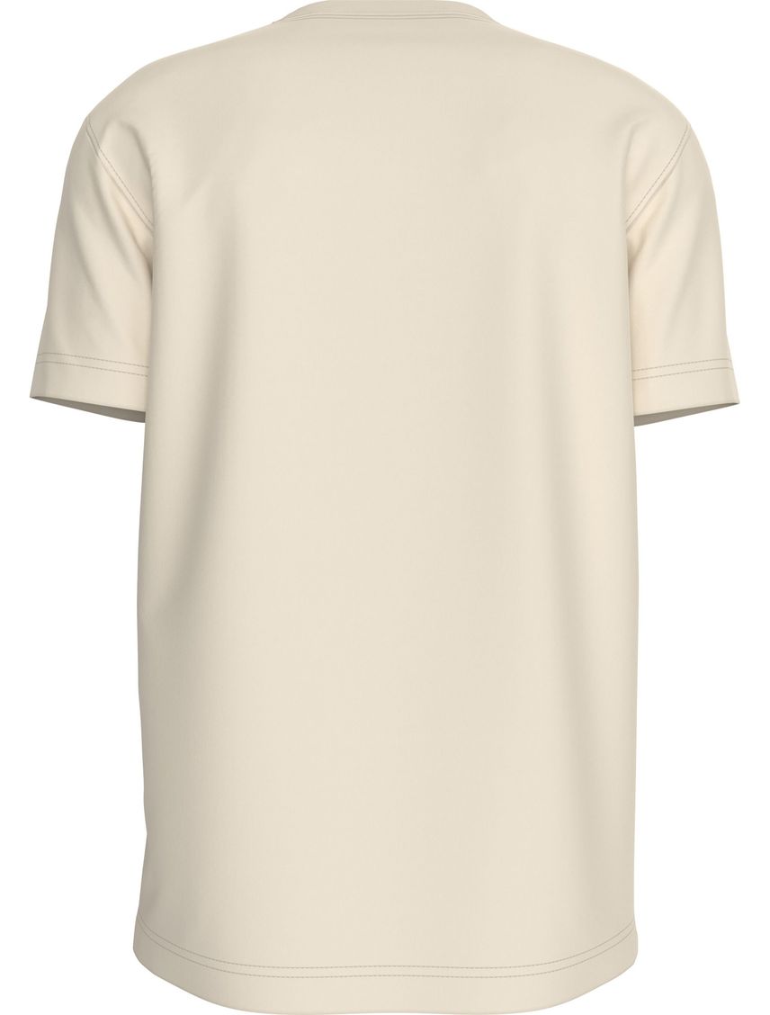 Camiseta beige suave con monograma en caja