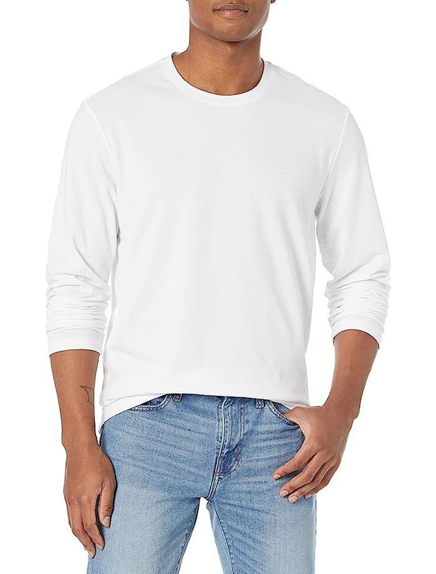 Camiseta Manga Larga Con Logo Hombre Blanco Calvin