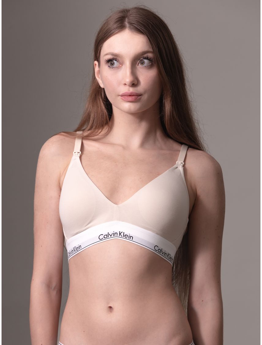 Bralette beige de maternidad - modern cotton
