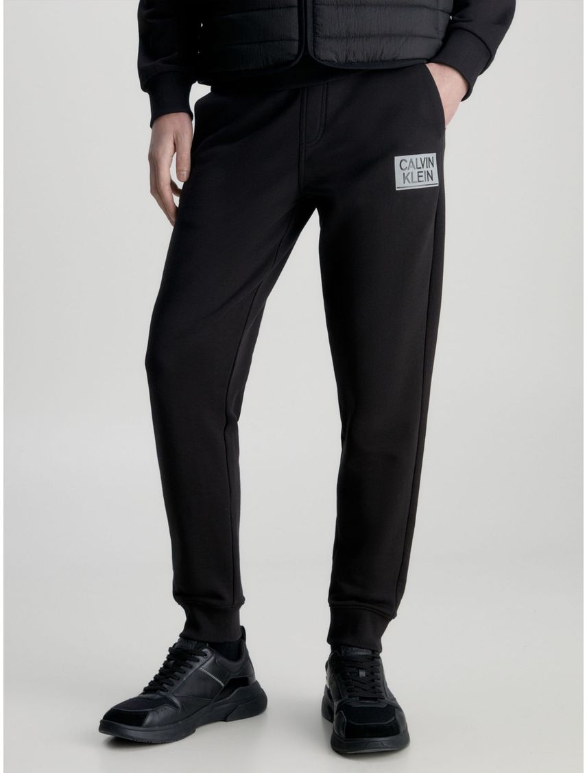 Pantalón De Chándal Con Logo Algodón Orgánico Negro Calvin Klein Hombre