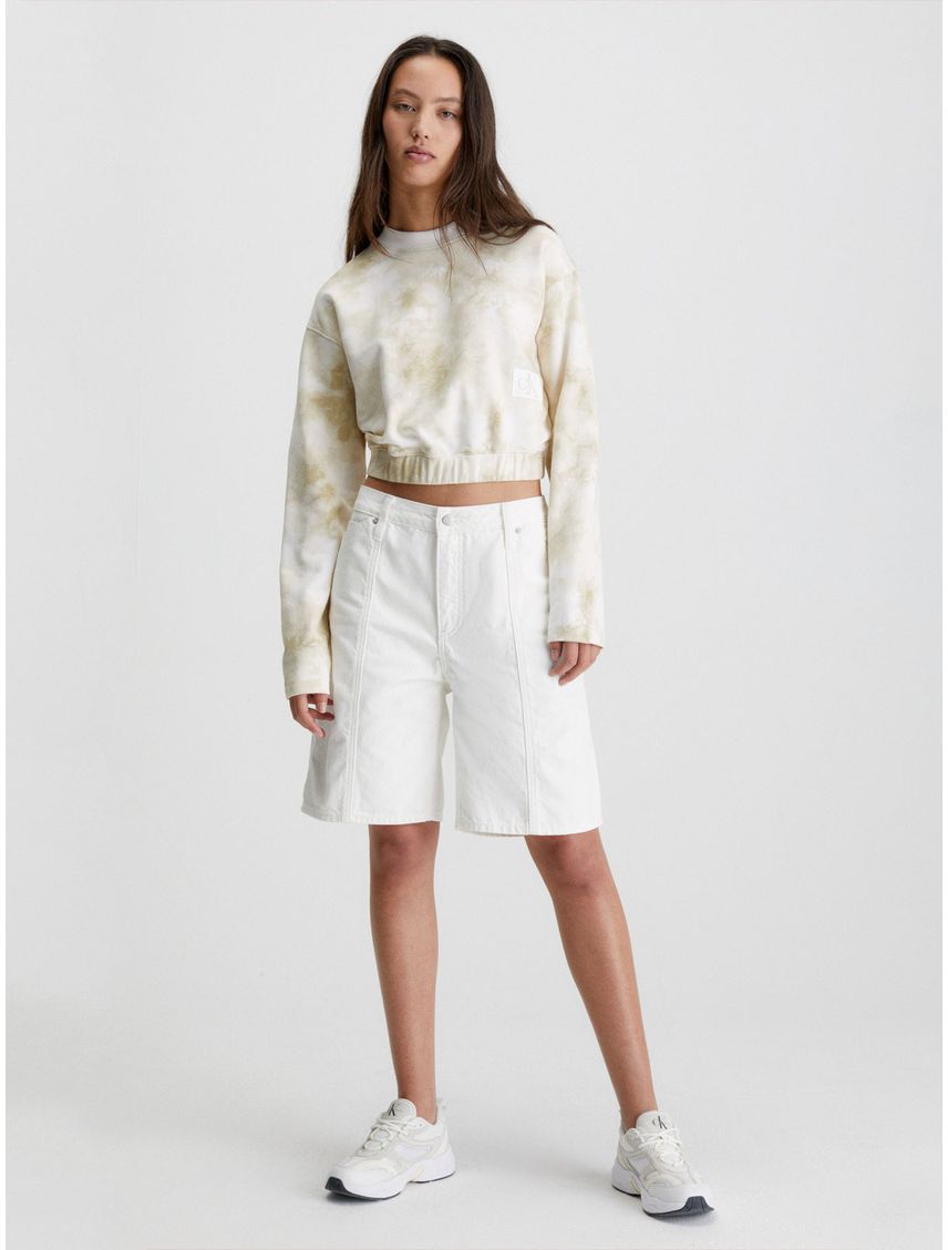 Saco Tie Dye Corte Cropped Para Mujer