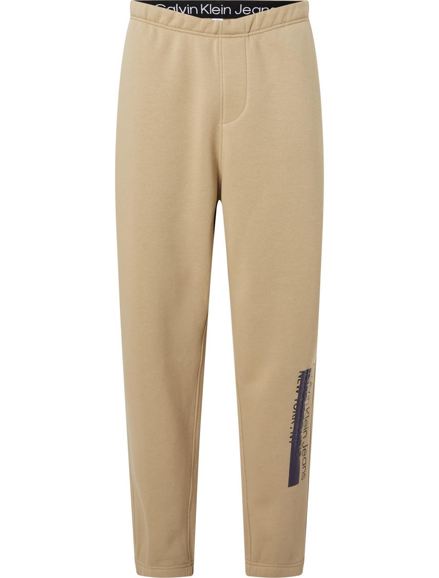 Joggers Beige Con Logo