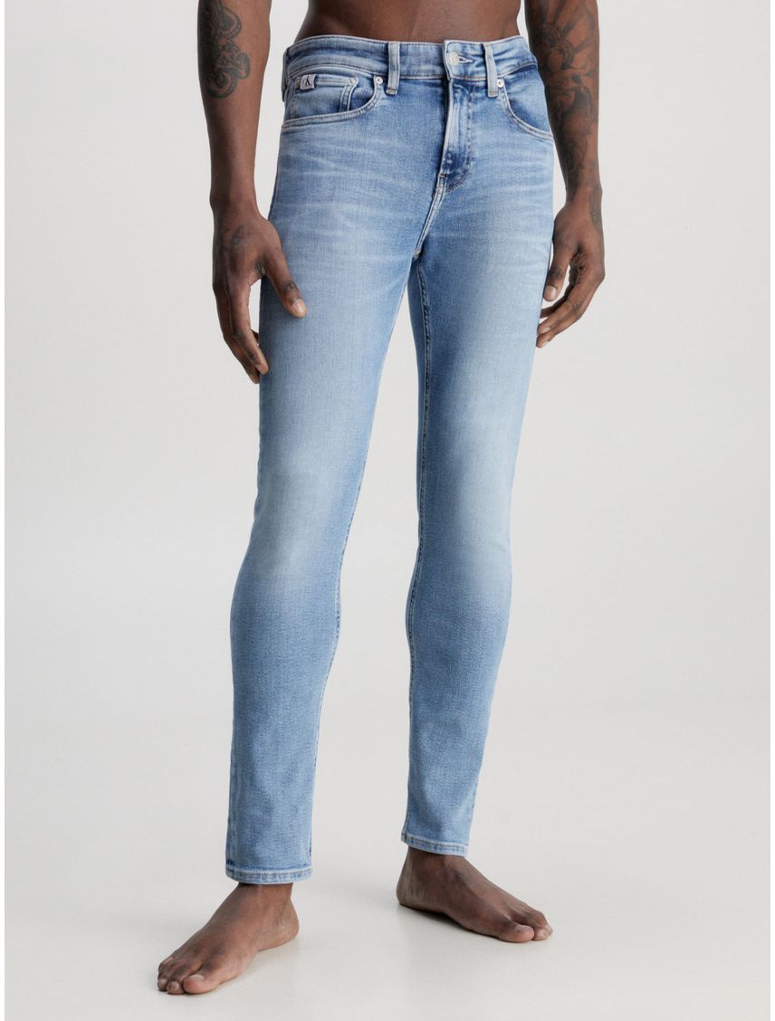 Jean Azul Skinny Elásticos de Algodón