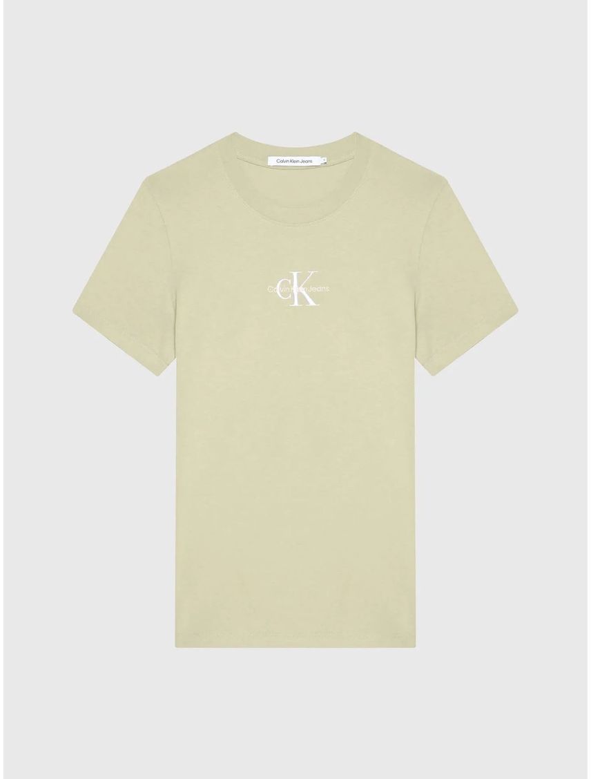 Camiseta Beige Slim Cuello Redondo Para Mujer