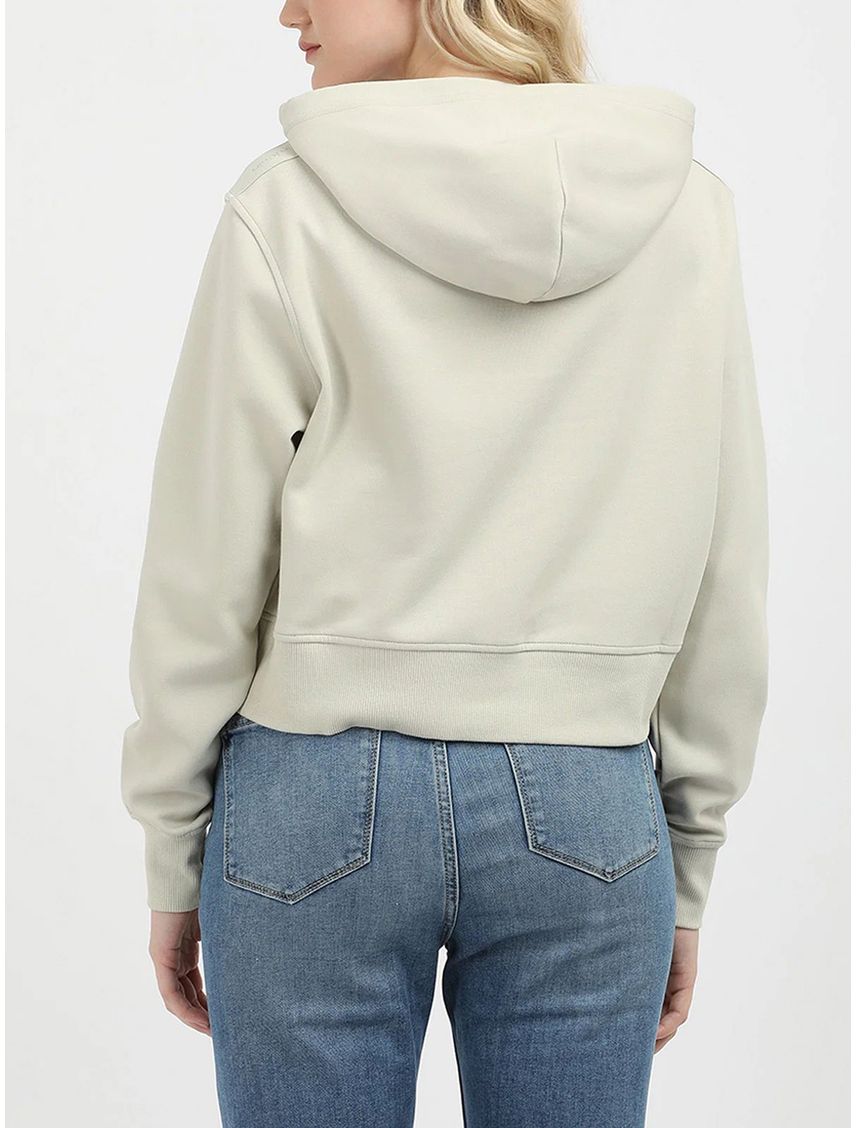 Buzo gris con capota de logo elastic