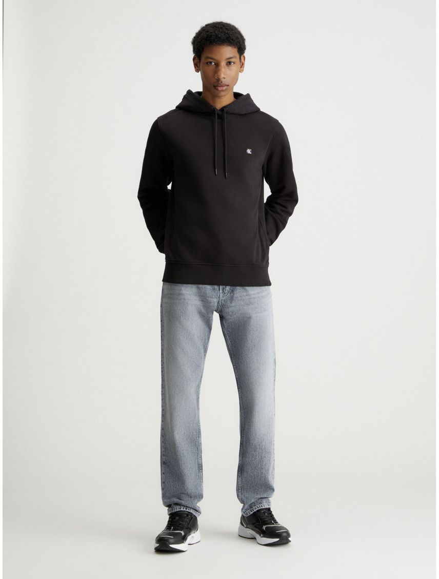 Buzo Negro Con Capota De Algodón Con Insignia