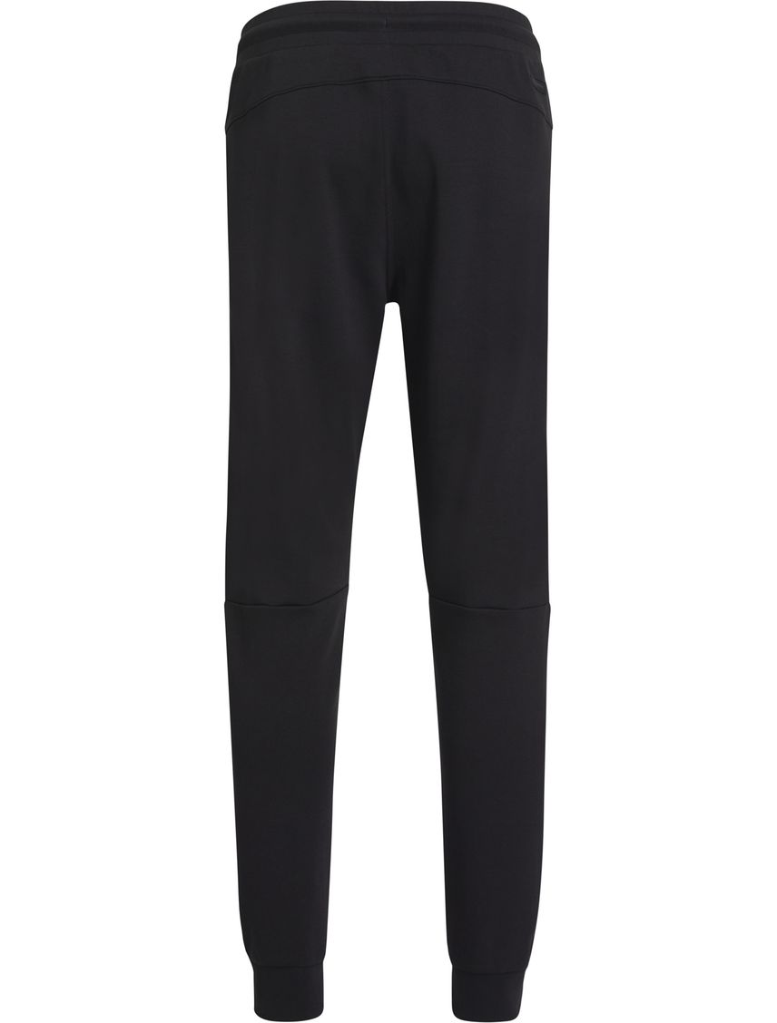 Jogger negro raised con logo tape