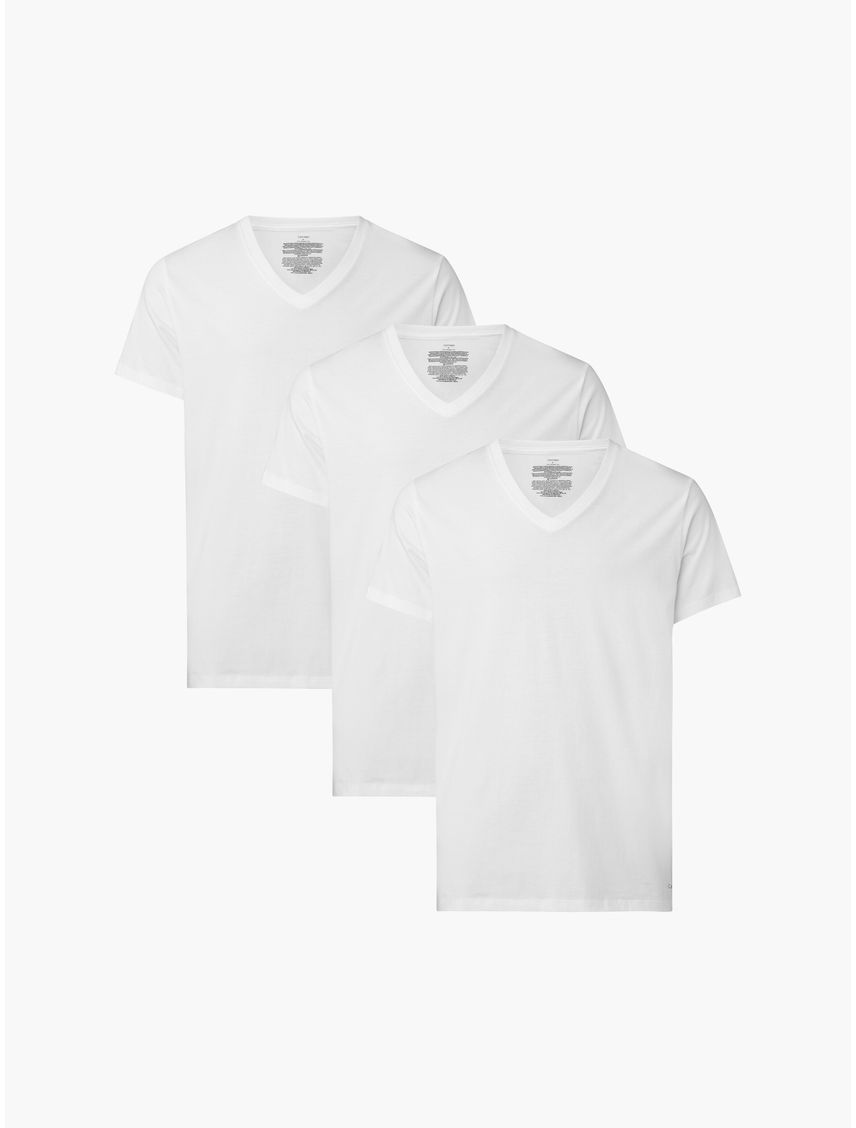 Paquete De 3 Camisetas Blancas Cuello V