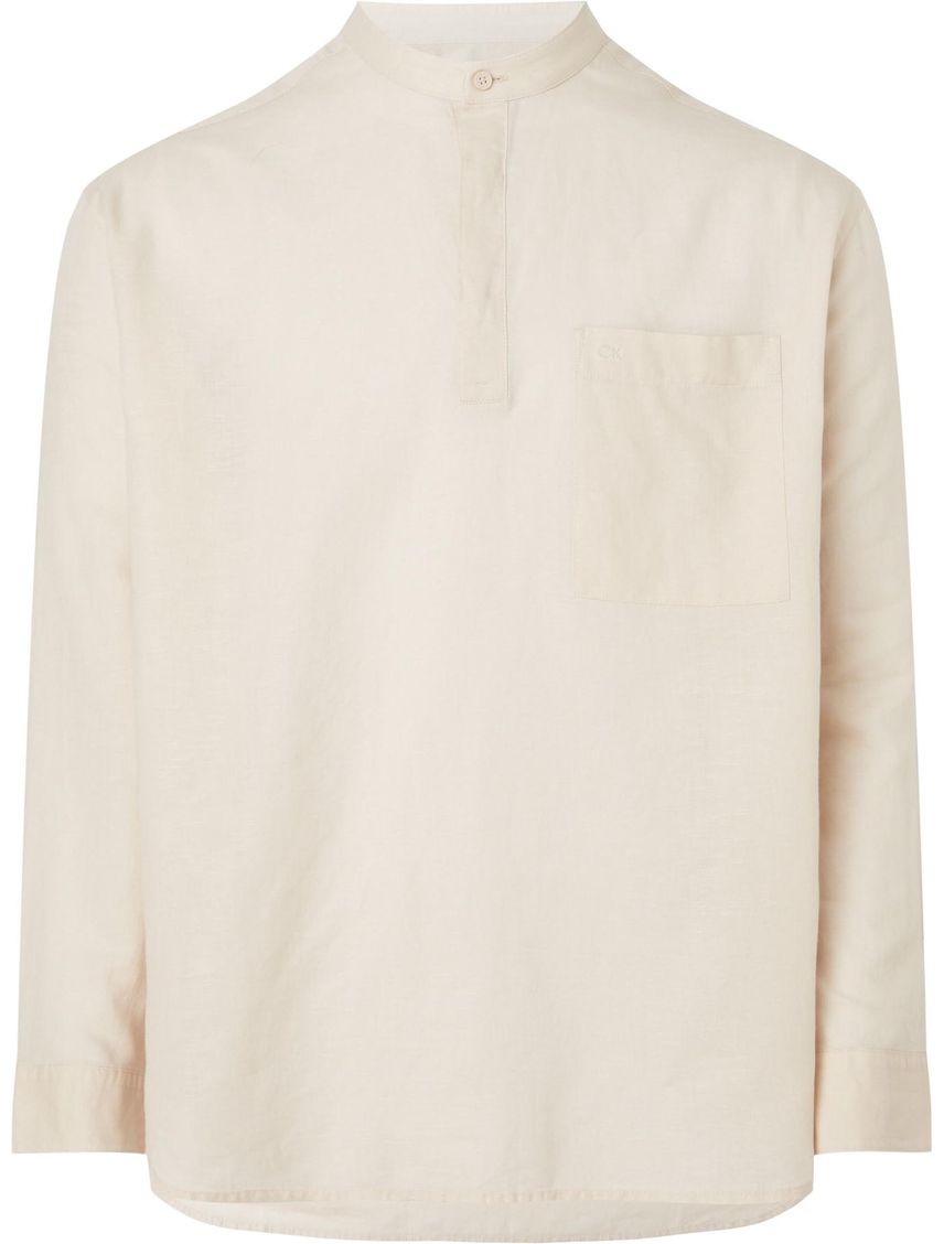 Camisa Beige Esencial Para Hombre