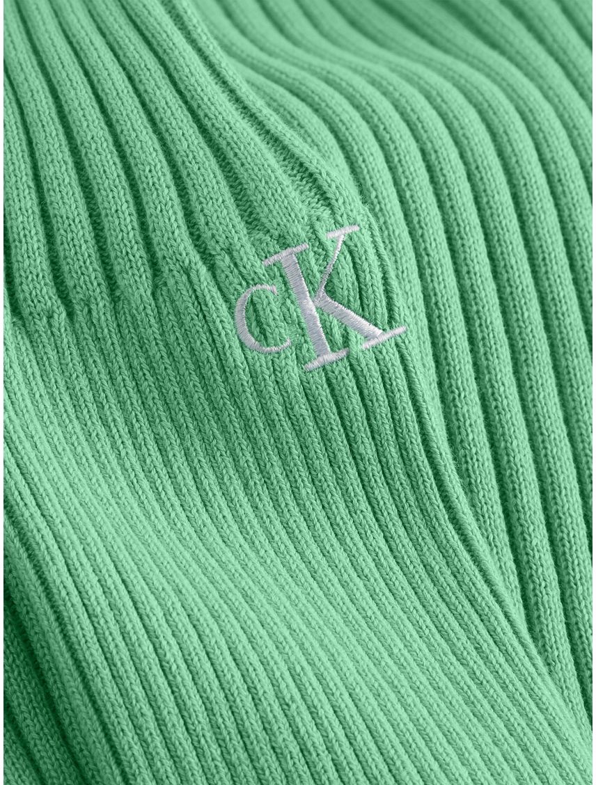 Saco verde tejido con fruncidos laterales