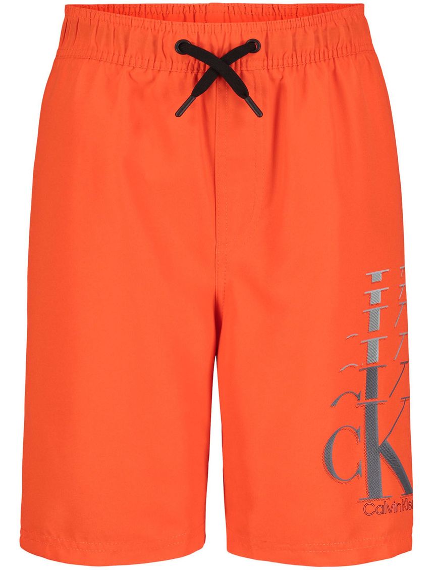 Bermuda Naranja Con Logo para Niño Calvin Klein