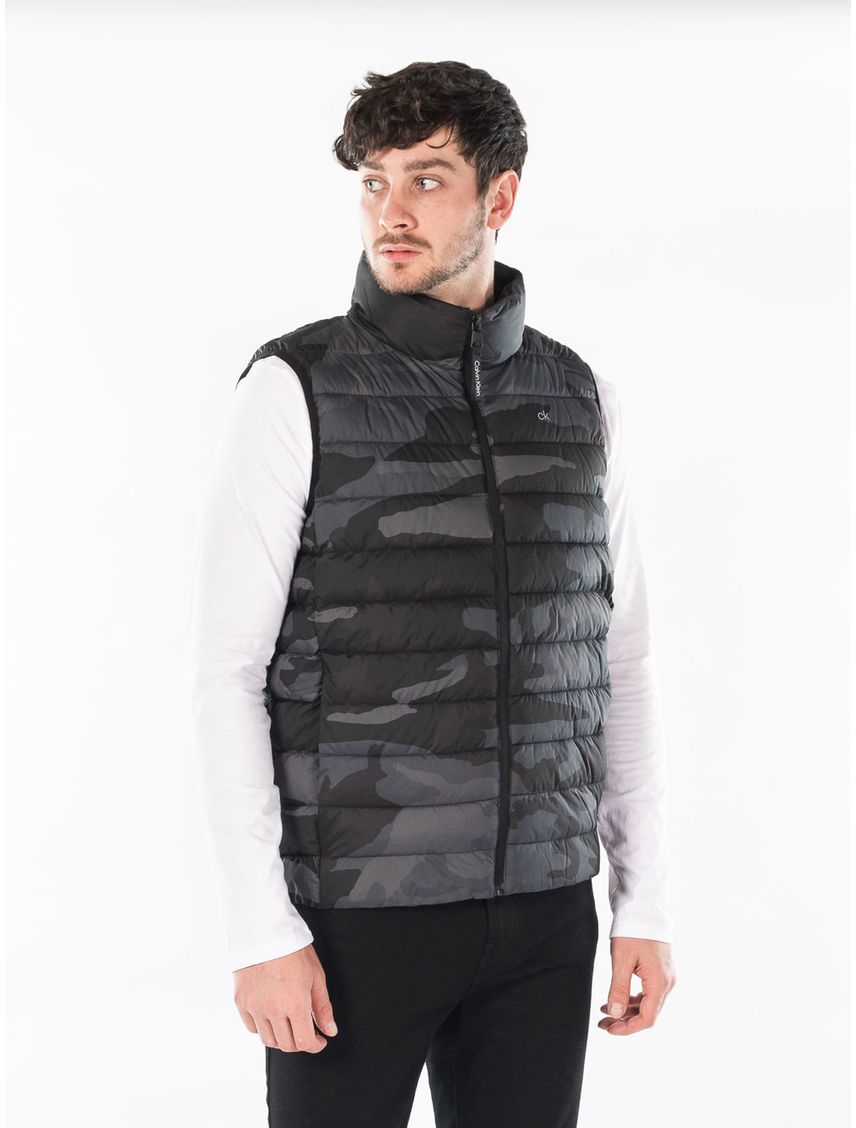 Chaleco Negro Con Cierre De Cremallera Para Hombre