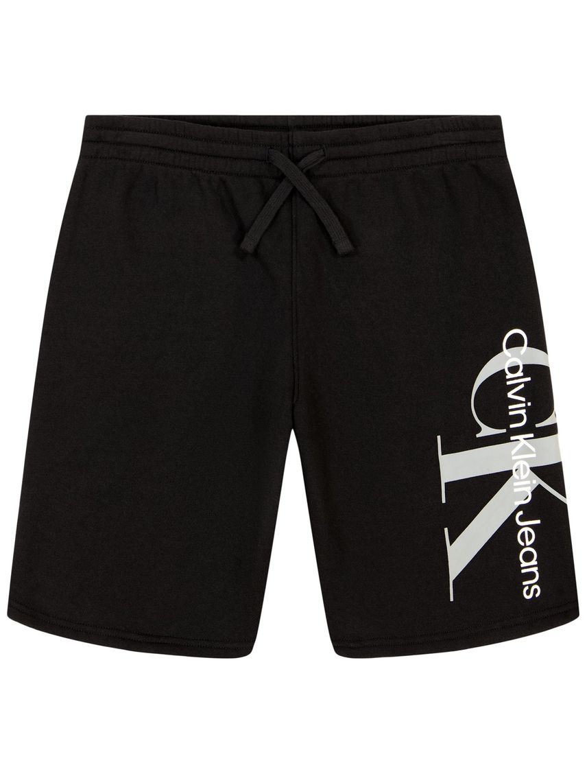 Pantaloneta negra con monograma para niño