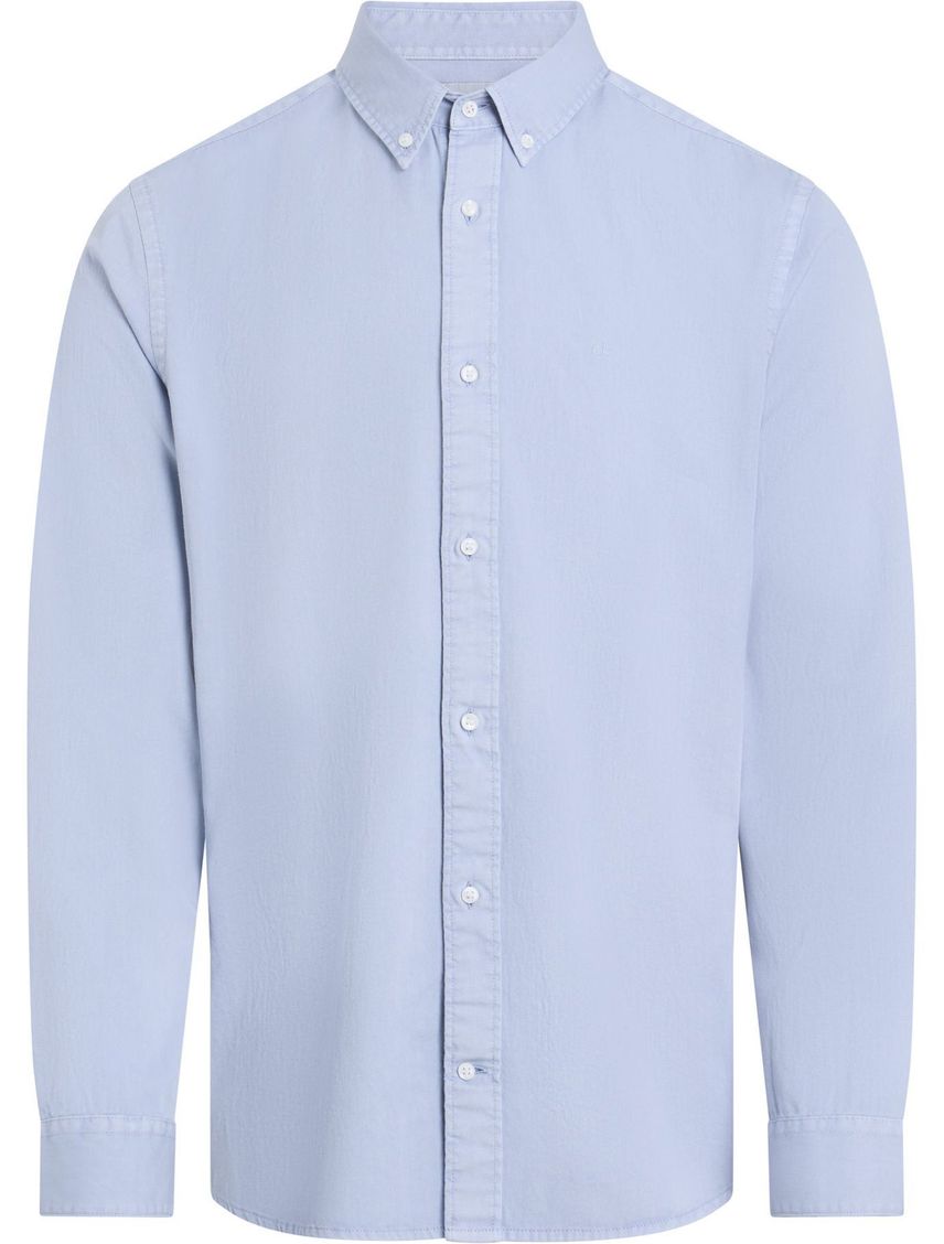 Camisa Azul de Sarga Ligera Teñida