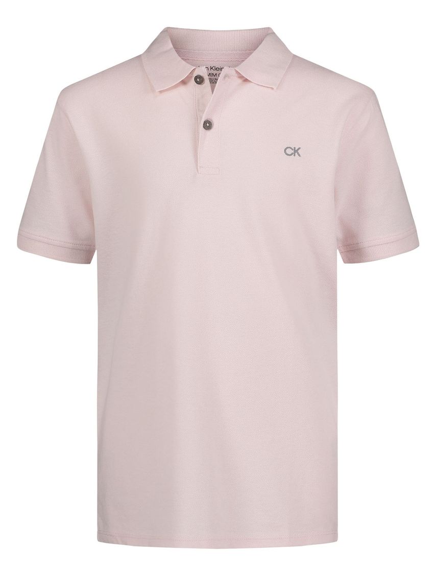 Polo Con Micro Logo Rosado Para Niño
