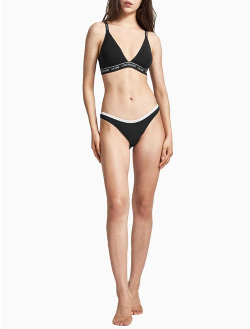 Panties Negro Algodón Bikini Mujer Calvin Klein