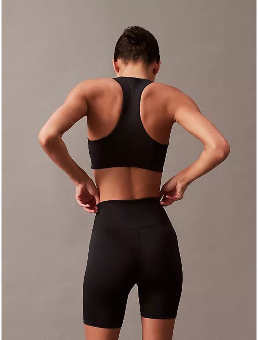 Pantalóneta Negra Deportiva Con Logo Atonal Para Mujer