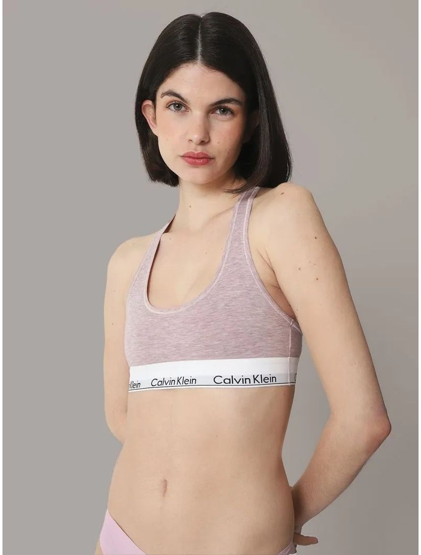 Top Rosado Con Logo - Unlined Para Mujer