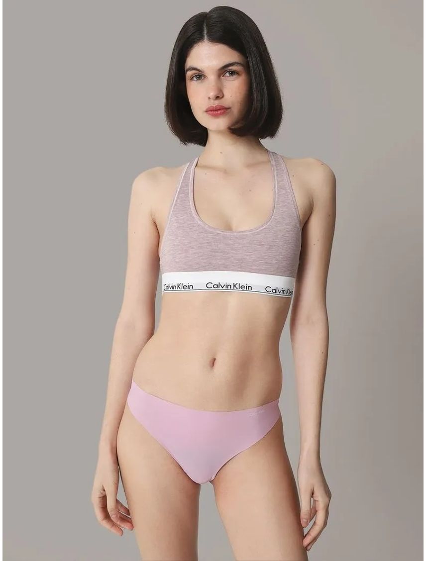 Top Rosado Con Logo - Unlined Para Mujer