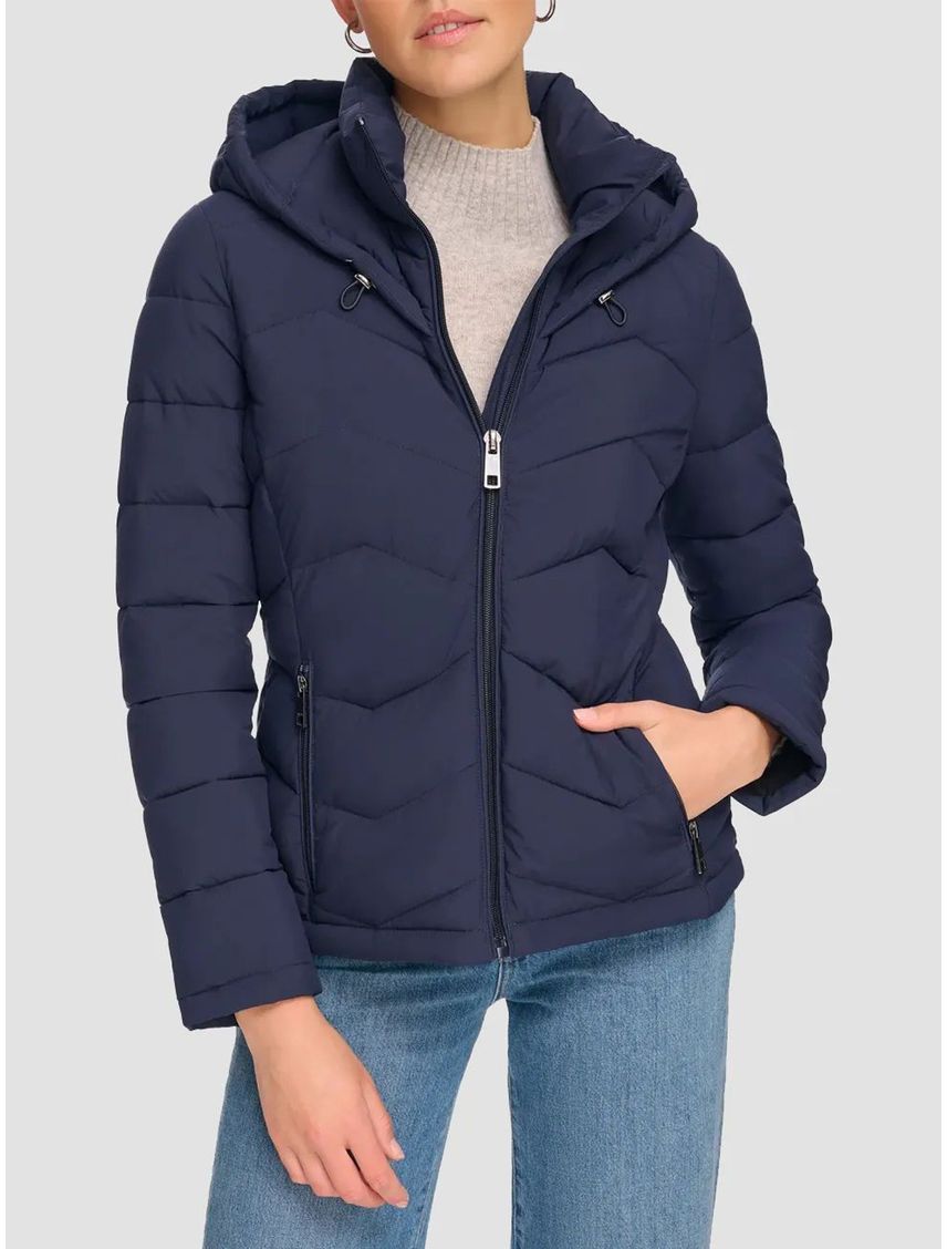 Chaqueta azul stretch acolchada