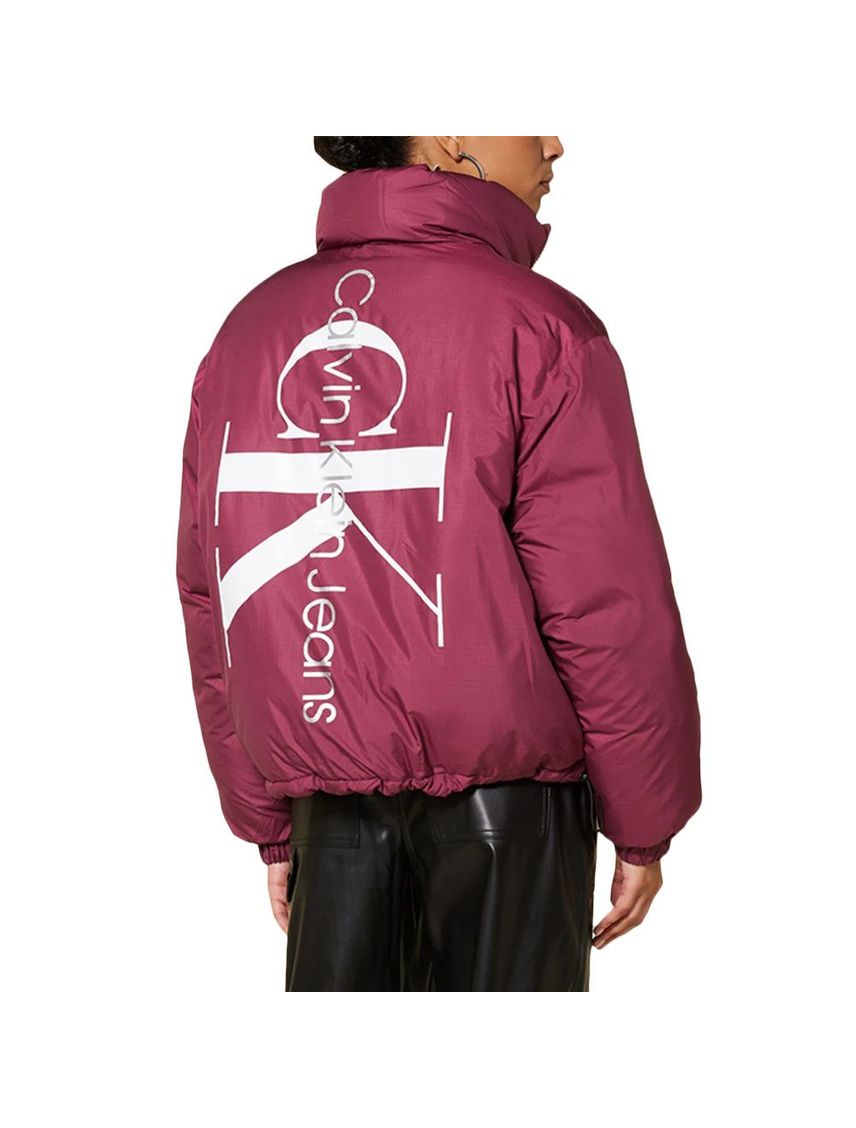 Chaqueta Morado De Plumas Reversible 90S