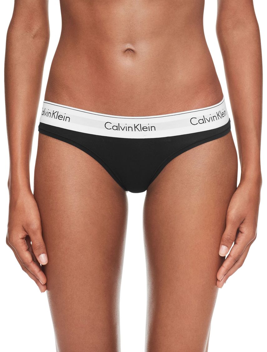 Panties tanga negro para mujer en algodón