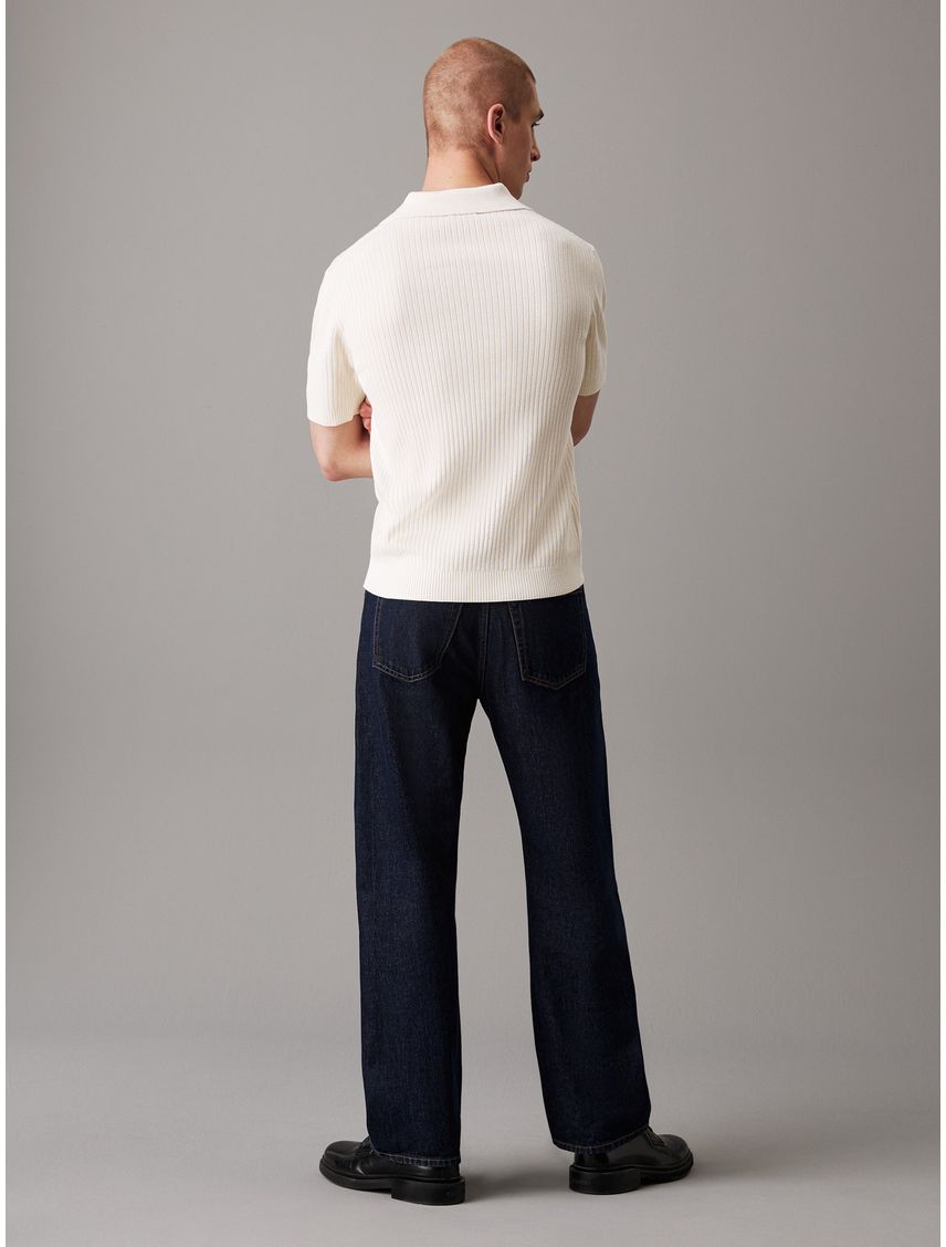 Saco Blanco Manga Corta Linear Para Hombre