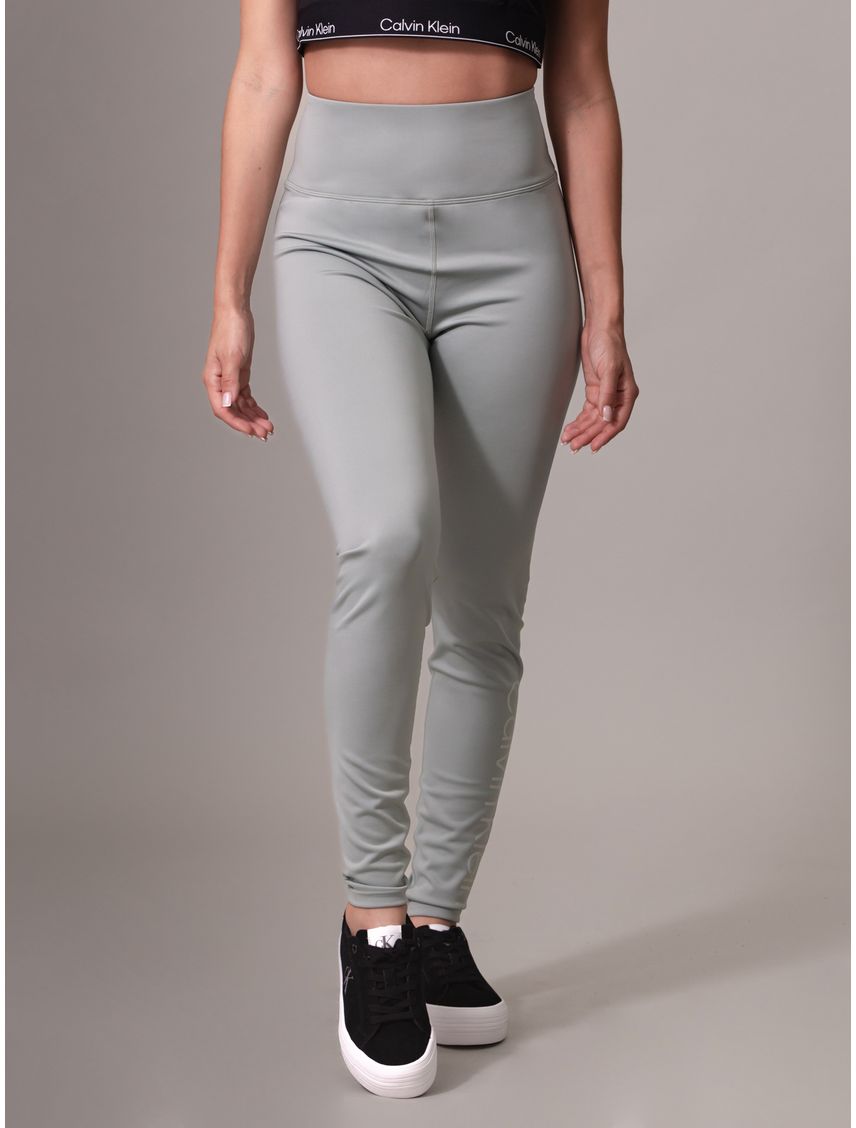 Leggings gris deportivos con logotipo