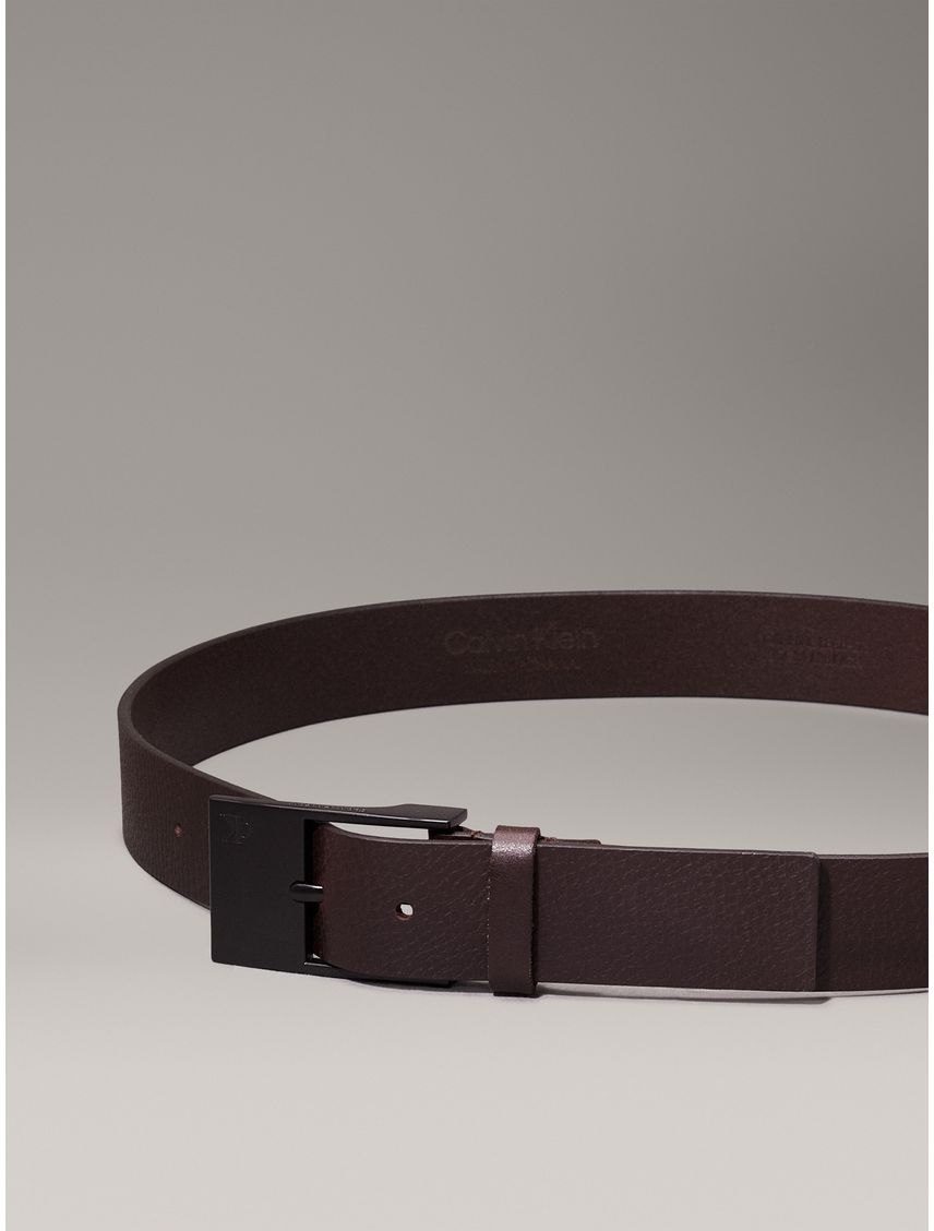 Cinturón Café classic de cuero Para Hombre