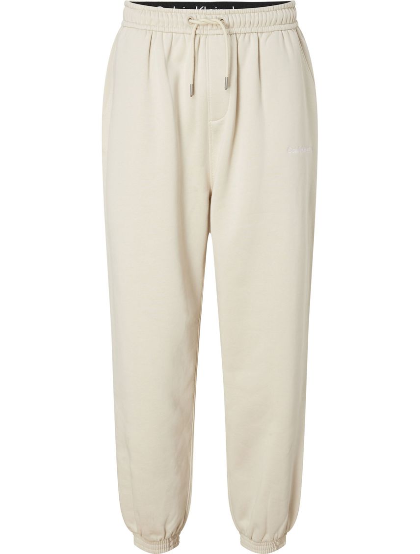 Jogger Beige Holgado De Algodón Orgánico Para Hombre