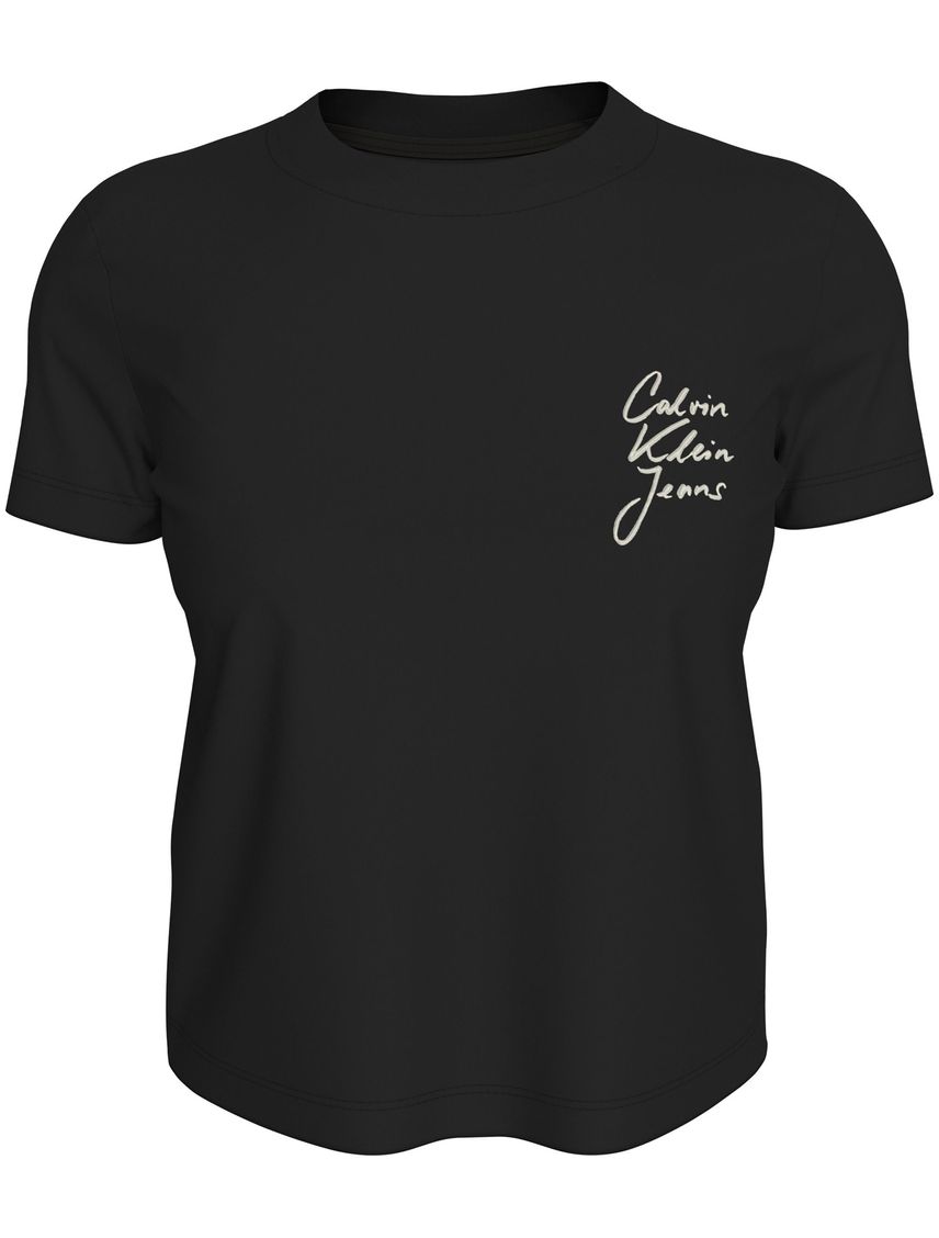 Camiseta negra slim con logo