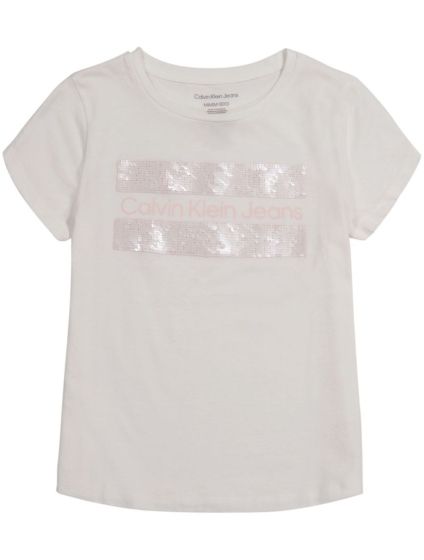 Camiseta Manga Corta Niña Blanco Calvin Klein