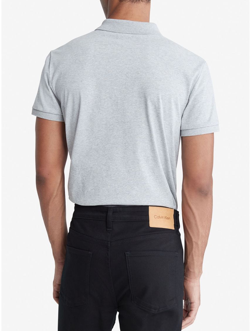 Polo Gris Slim Solid Para Hombre
